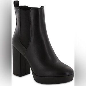 MIA Sleek Black Heeled Ankle Boots